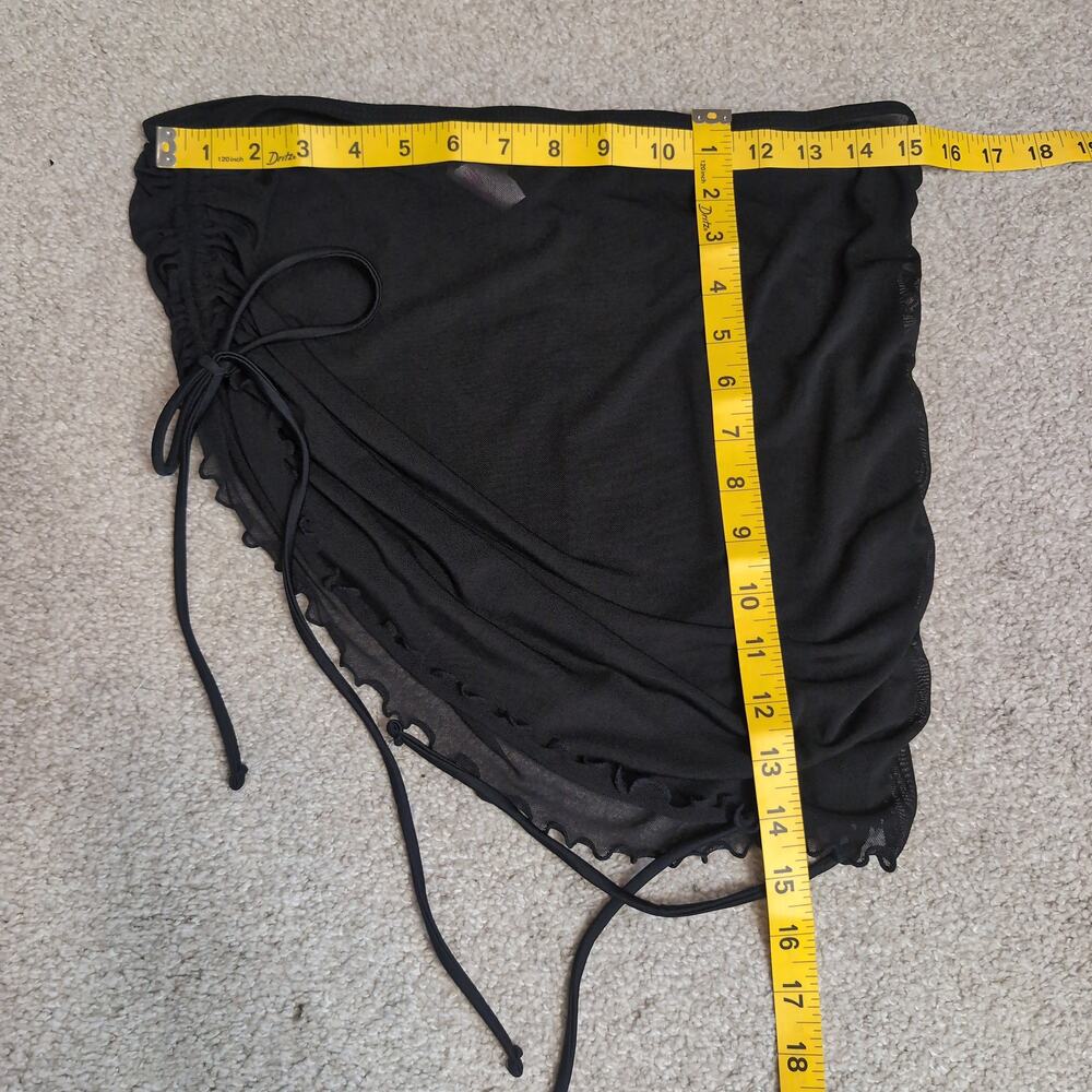 Sheer Mesh Ruched Mini Whimsy Skirt - Picture 4 of 4